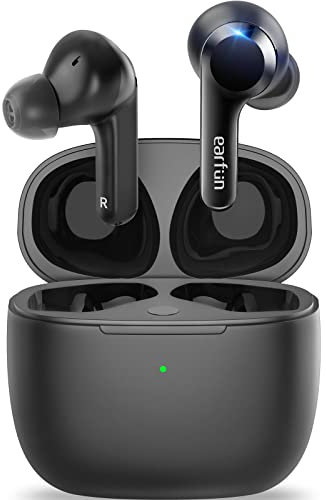 EarFun Wireless Earbuds, [What Hi-Fi Awards] Air Bluetooth In-Ear Headphones with 4 Mics ENC, Sweatshield™ IPX7 Waterproof, Clear Sound, Deep Bass, Wireless Charge, Game Mode, App Customize EQ, 35H