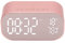 USCCE Digital Alarm Clock Radio with Bluetooth Speaker, Two Way Call, 3 Adjustable Brightness, FM Radio, Multiple Ports, Thermometer, Battery Backup(Rose Gold)
