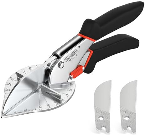 TOWOT Miter Shears, Angle Mitre Shear Cutter, Multifunctional Trunking Shears for Angular Cutting with Replacement blad