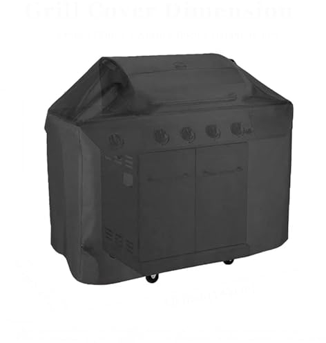 Housse de protection pour barbecue résistante aux intempéries et adaptée aux barbecues de lumière (noir, taille unique)