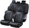 Coverado Sitzbezüge Sets, Universal Autositzbezüge für die Vordersitze und Rücksitze - Luxus PU Leder wasserdichte Autositz Protektor für Limousine/SUV/Pickup/Vans