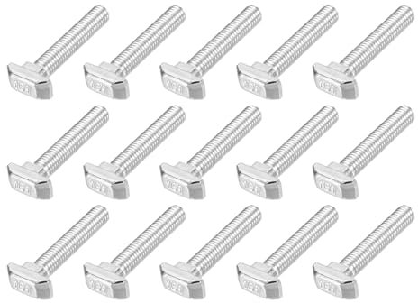 PATIKIL Tornillo De Cabeza De Martillo M8x45, 15 Piezas Tornillos De Cabeza De Martillo Para Ranura T Para Perfil De Aluminio Estándar Europeo Serie 4545