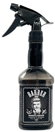 Eson Hair Water Spray Bottle 650ml, Whisky Style Spray Bottle for Hair, Barber Salon Hairdresser, Mist Sprayer,Retro Stylish, Empty Refillable Sprayer for Shaving and Cleaning 650ml (Silver)