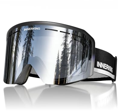 Innerking Ski Goggles Men Women- OTG Snow Snowboard Skiing Goggles HD28 Anti Fog Snow Sports Goggles- 100% UV400 Protection Snowboarding Goggles