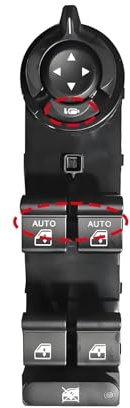 HHRDYY Interruttore Alzacristalli Elettrico Auto Per Jeep Per Renegade Per Liberty 2016-2023 735648127 Set Pulsanti Regolatore Di Pressione Interruttore(Black2)