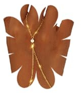 Dermalyx Braccialetto con Catena Mano in Oro per Donna, Braccialetti con Mano d'Oro 14K Placcato Oro Braccialetto con Anello alla Moda Gioielli Regali per Donne