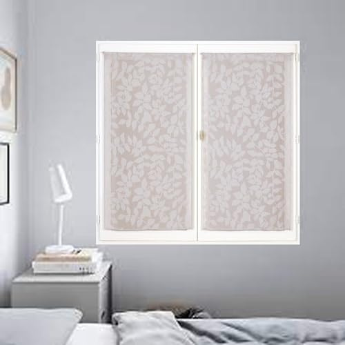 Atout Ciel Coppia di tende con passapasta pronte da appendere, 2 x 60 x 120 cm, beige