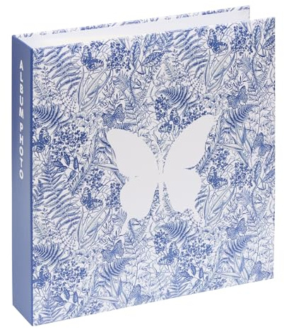 WEB2O Album Photo Grand Format - 500 Photos - 10x15 cm - Collection Papillon Bleu