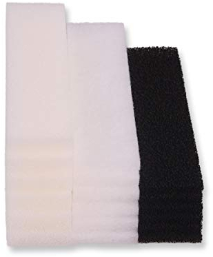 INGVIEE Kompatibel Filterschwamm für Fluval U4 Filter (6X Schaumstoff, 6X Aktivkohle, 6X Polyester)