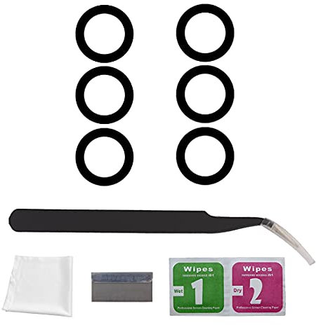 Eonpam 2 Pezzi Vetro Fotocamera per Samsung Galaxy S21 G991 / S21+ Plus G996/S23 Fe Lente Posteriore Ricambio HD Original Camera Glass con Kit di Riparazione
