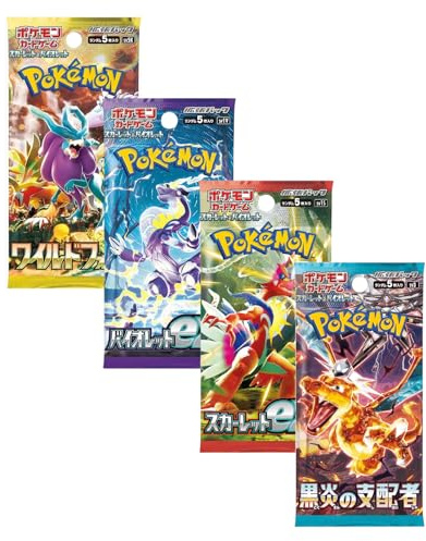 Pokémon JCC 4 paquets japonais | Booster Bundle | Titan authentifié | Sélection de pack