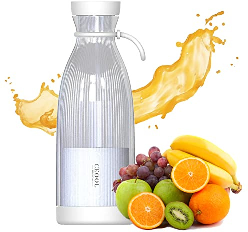 SPORTARC Tragbarer Persönlicher Mixer Smoothie Maker - 300mL USB wiederaufladbarer persönlicher Mixer für Smoothie, Shakes und Saft, Mini Mixer to Go mit Trinkbecher, perfekt als Eiweißpulver Shaker