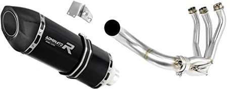 DOMINATOR Impianto di scarico Collettori Marmitta Silenziatore HP5 NERO compatibile con MT 09 TRACER 2015-2020