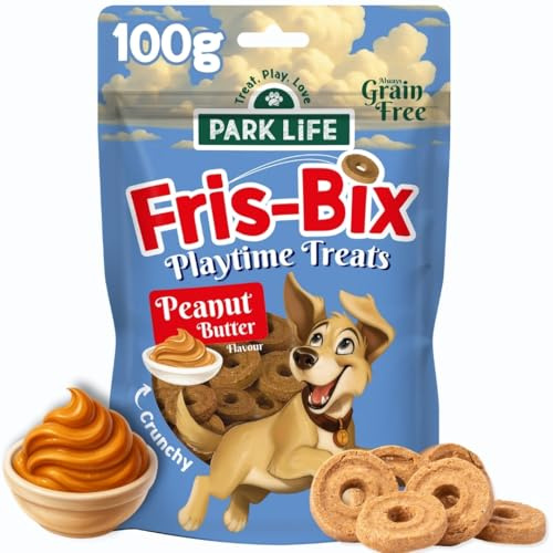 Park Life Fris-Bix, Biscotti per Cani con Burro di Arachidi, 100% Naturale, Senza Cereali, 100 g