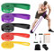 Fokky Fitnessbänder Widerstandsbänder mit 5 Stufen, Resistance Bands mit Türanker, 2*Griffen, Übungsanleitung&Tragebeutel, Gymnastikband Klimmzugband Fitnessband für Muskelaufbau,Yoga,Pilates 5er Set