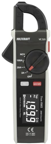 Voltcraft VC-321 Stromzange kalibriert (ISO) CAT II 600 V, CAT III 300V Anzeige (Counts): 2000