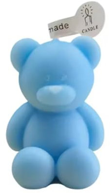 Candele Orsetti Bomboniere (M, Blu)