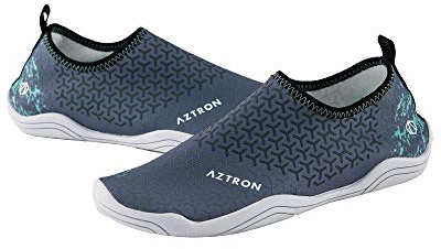 Aztron Gemini-II Aqua Shoes - Scarpe da Surf, in Neoprene, Colore: Grigio, 43