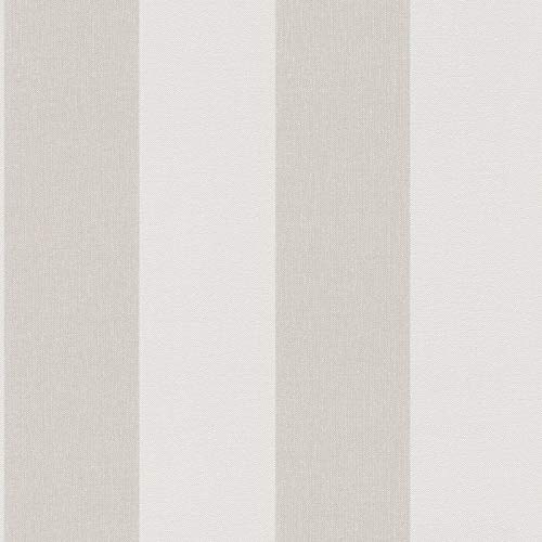 Carta da parati tnt (tessuto non tessuto) a righe a strisce camera da letto Beige Marrone 948342 94834-2 A.S. Création Elegance 3 | Beige/Marrone | Rotolo (10,05 x 0,53 m) = 5,33 m²