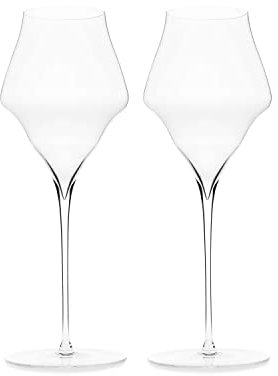 Josephinenhütte® JOSEPHINE N°4 Champagnergläser [DAS GLAS FÜR GENIESSER] - handgefertigt & mundgeblasen - 2er Set für Champagner - funktionales Design für intensives Aroma