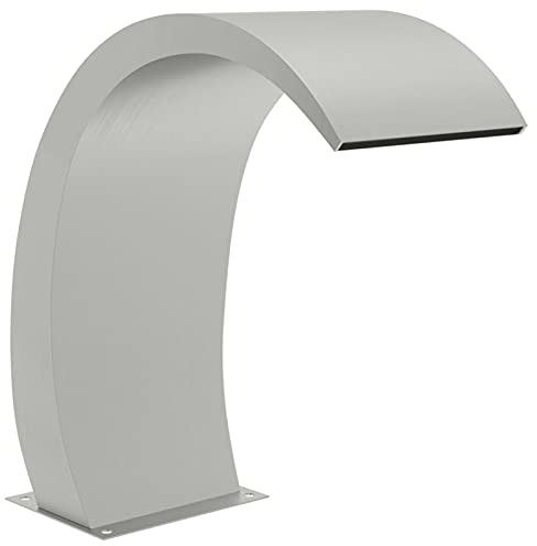 Tidyard Fontana a Cascata da Giardino per Lagnetto e Piscina in Acciaio Inox 304 30x60x70 cm,Cascata da Giardino in Acciaio Inossidabile,Fontana da Giardino,Fontana Laghetto,Cascata Laghetto