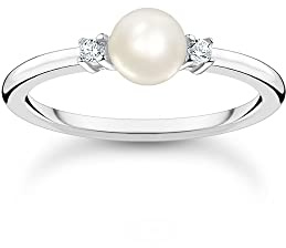 Thomas Sabo anello da donna perla con pietre bianche argento sterling 925 TR2370-167-14