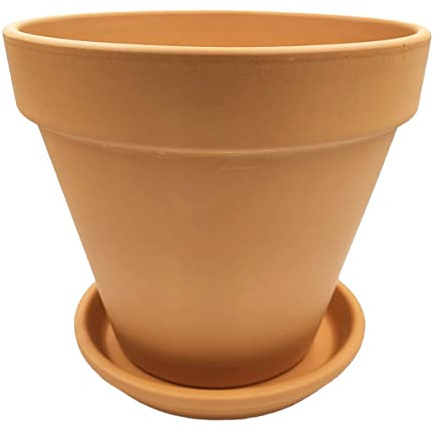 FRANCACOR Plato Barro para Maceta - Barro Natural - Varias Medidas - Eco - (Maceta NO INCLUIDA) (Plato 32 cms - Base Maceta 26,5)