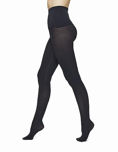 HUE Collant da donna con cintura da yoga, nero, 3