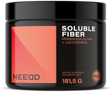 Soluble Fiber Powder 181,5 g - Arabinogalactan 6000 mg with the addition of Lactoferrin 50 mg - 30 servings - Support for a healthy microflora and digestive system - by MZ