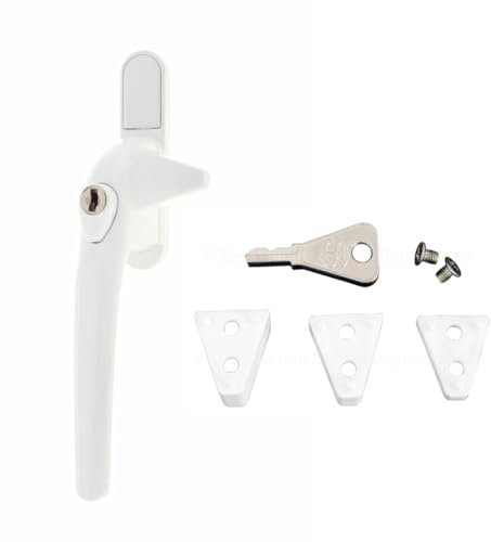 Genius® Cockspur Window Handle 9mm to 21mm White - Left Hand
