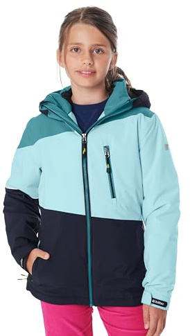 killtec Mädchen Skijacke/Funktionsjacke mit Kapuze und Schneefang KSW 331 GRLS SKI JCKT, mint, 176, 42091-000