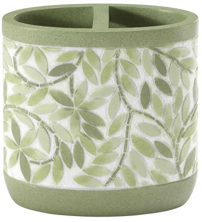 Avanti Linens - Toothbrush Holder, 100% Hand-Painted Resin Bathroom Accessories, Botanical Home Decor (Stratford)