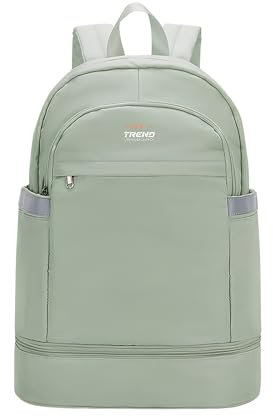 Lunaanda Verstaubarer Fitness-Rucksack mit Schuhfach - Ideal für Reisen, Wandern und Schwimmen - Hochleistungs-Sportrucksack für Frauen mit Nassfach und Schuhfach