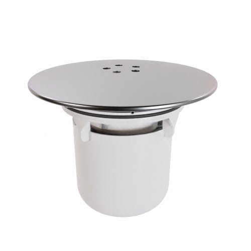 SVNR Shower Drain Cover, Drain Cover Trap Cover Replacement, 304 Stainless Steel Shower Trap Removable Top Shower Waste Trap Cover Fast Flow (White)