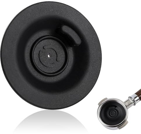 Lyeteung 54mm Discos de Limpieza de Silicona, Disco de Limpieza de Retrolavado Espresso con Agujero, Almohadilla de Limpieza de Mango de Cafetera, Compatible con Sage, Negro