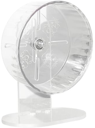 Tysta spinner hamster löparhjul – hamsterträningshjul, tyst transparent träningscirkel, akryl gerbil-leksaker | höjdjusterbara husdjurstillbehör, husdjurstillbehör för gerbil, igelkott, liten A