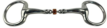 Equine Smile ES0220 JW Olive Head Bit Double Broken with Copper Roller Stainless Steel Bit Thickness 18 mm (14.5 cm)