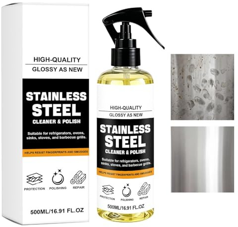 Rostfritt stål rengöringsmedel 500 ml multifunktionell flytande | Grillrengöringsspray för badrum, , utomhus, räcken, handfat, diskhoar, dörrar, gångjärn och vitvaror