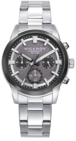 Viceroy Reloj Hombre Analógico de Acero - Acabado Bitono - 40 mm - Movimiento de Cuarzo - Cronógrafo - 401507