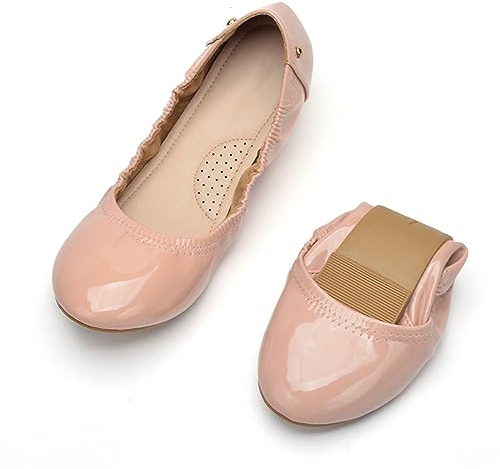 Balerina - Zapatos de verano elegantes para mujer, deportivos, cómodos, zapatos de bailarina, anchos, suelas suaves, transpirables, informales, lacados, ligeras, suaves