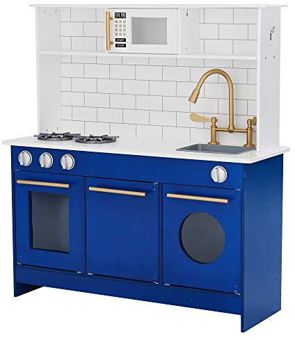 Azul Cucina per Bambini Legno Gioco Giocattolo Imitazione Teamson KidsTD-12681B