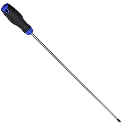 SPARES2GO Extra Long Reach Chrome Vanadium CR-V Phillips Head Screwdriver