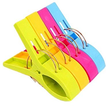 Paquet De 12 Pinces En Plastique Coupe-Vent, Pinces À Linge, Grandes Feuilles De Couette Et Pinces De Couette, Piquet Polyvalent Durable Mega Peg Géant, Pince À Serviette De Plage, Chaise Longue, Piqu
