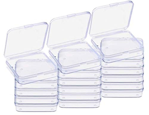 Gebildet 18Pack Rettangolare Trasparente Scatola di Immagazzinaggio Contenitori di Plastica con Coperchio per Articoli, Pillole, Erbe, Piccoli Talloni, Risultati Jewerlry