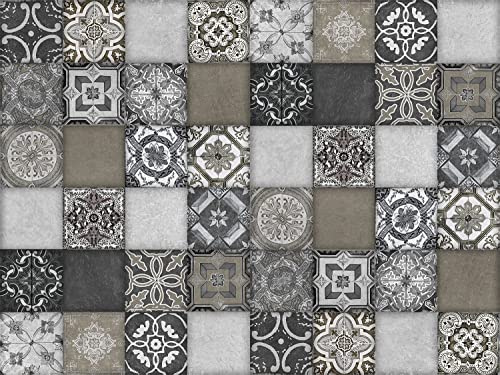 Cuadros Lifestyle Küchen Spritzschutz,Fliesenmuster' 80x60 | Küchenrückwand | Alu-DiBond | Fliesenschutz für den Herd und Spüle | Küche | Küchenfliesen | Fliesenspiegel | Rückwand