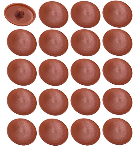 cyclingcolors 20x tappo coprivite cappuccio 11.5 mm PZ2 pozidrive plastica viti copertura coperchi tappi croce, Marrone calvados