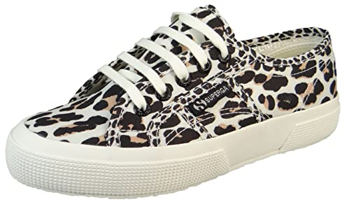 Superga Damen Low Sneaker 2750 Light Leopard Print Low Top S4121SW Beige, Groesse:41 EU