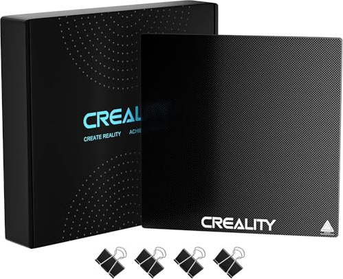 Creality Ender 3 Cama de Vidrio Plataformas para impresoras 3D Placa de Vidrio para Ender 3 V2,Ender 3 V2 Neo,Ender 3 Pro,Ender 3 Neo,Ender 5,CR-20 Pro,Ender 3 S1,Ender 3 S1 Pro,Sermoon V2-235x235x4mm