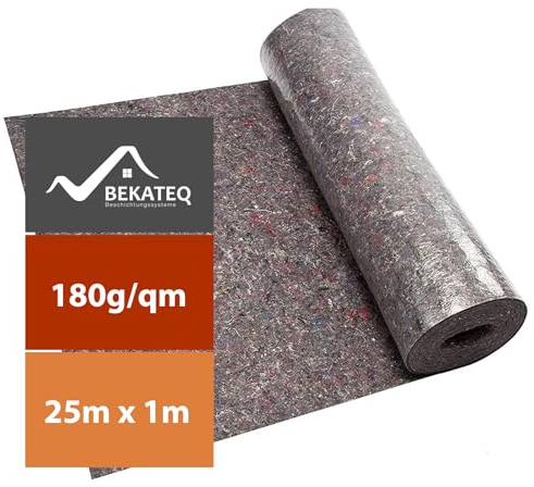 Abdeckvlies Renoviervlies 25m Malervlies, Schutzvlies Abdeckung von Möbel & Schutz beim Streichen, Tapezieren - selbsthaftend, wasserdicht, Anti-Rutsch, saugstark, mehrfach verwendbar - BEKATEQ BE-23W