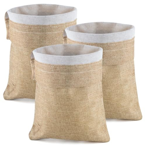 CLYPY 20 sacchetti di iuta da 30 x 40 cm, grandi sacchetti di stoffa con coulisse, sacchetto di iuta per Natale, fai da te, giardino, contenitore di iuta